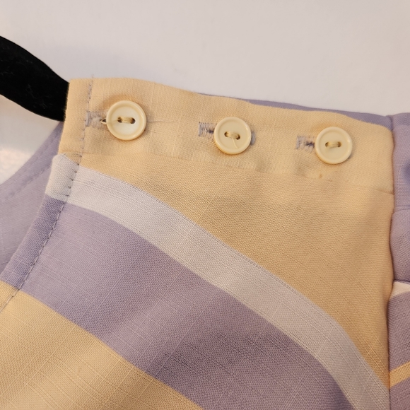 💛80's Yellow and Gray Dress💛 - Picture 3 of 4